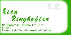 rita ringhoffer business card